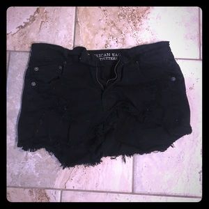 Black American Eagle Stretch Shorts
